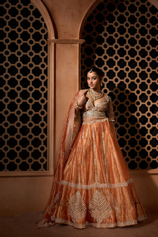 Orange lehenga