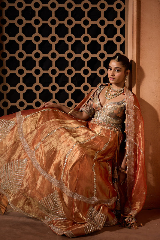 Orange lehenga
