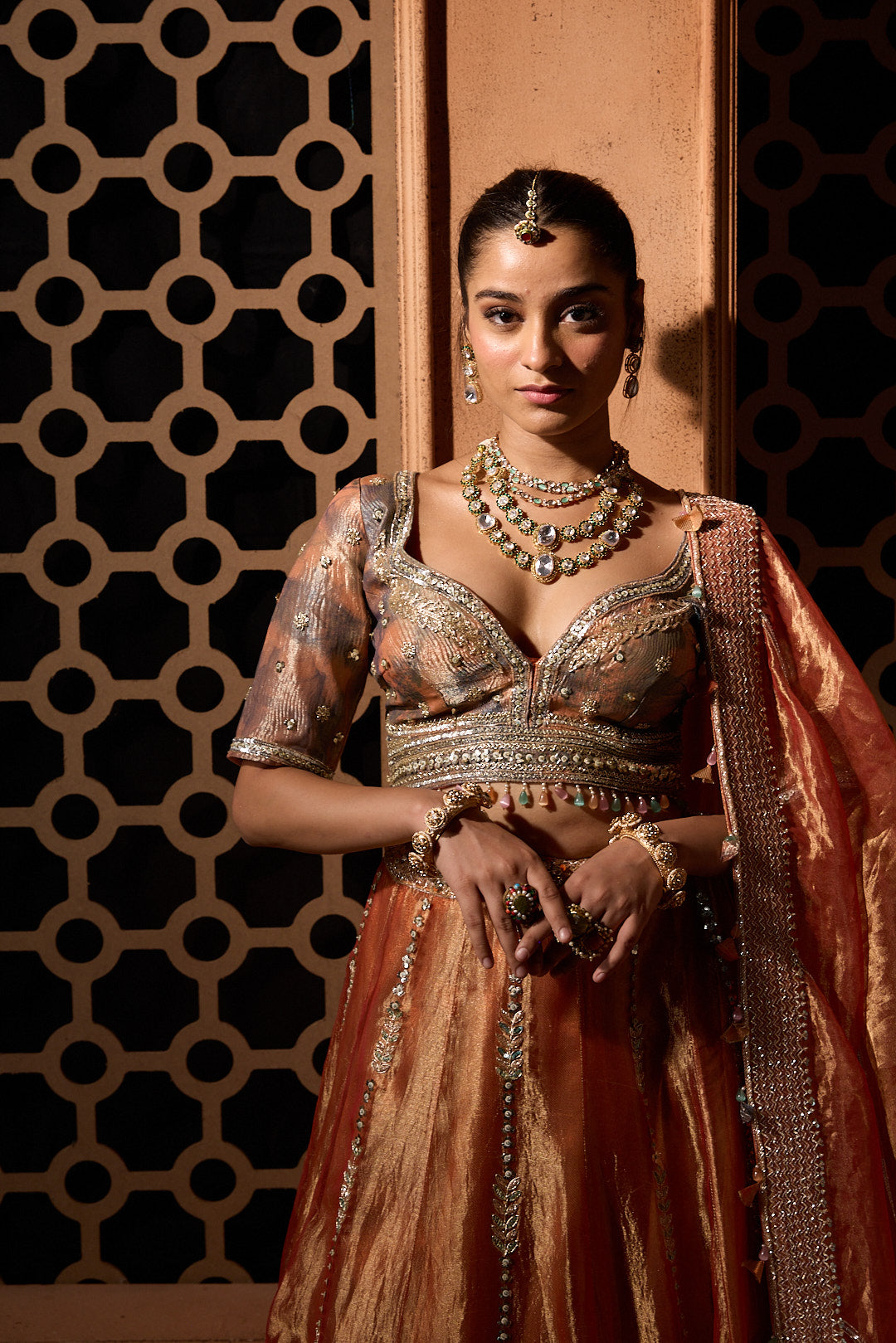 Orange lehenga