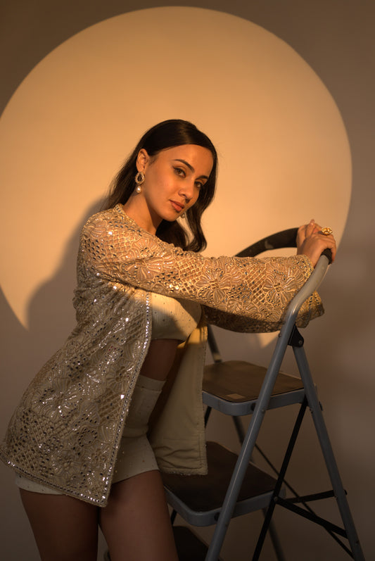 Mirror Embroidered Blazer Set