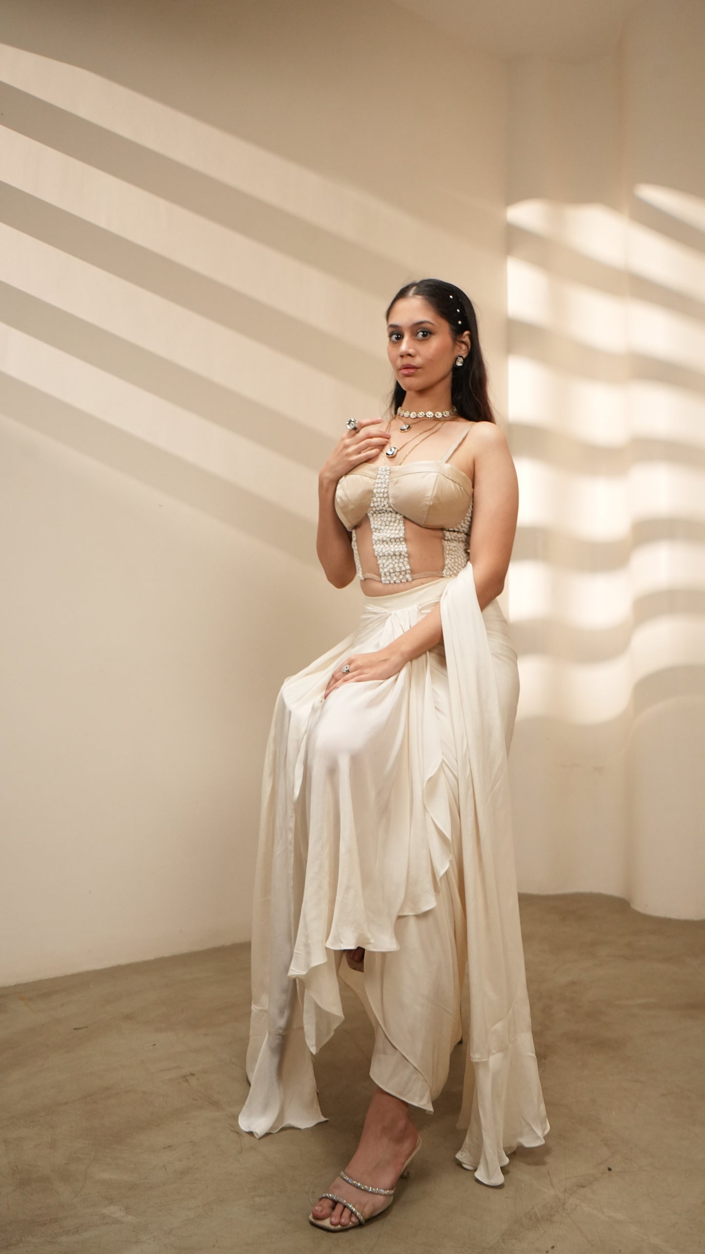 Ivory Embellished Corset