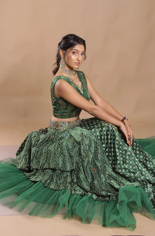 Green lehenga