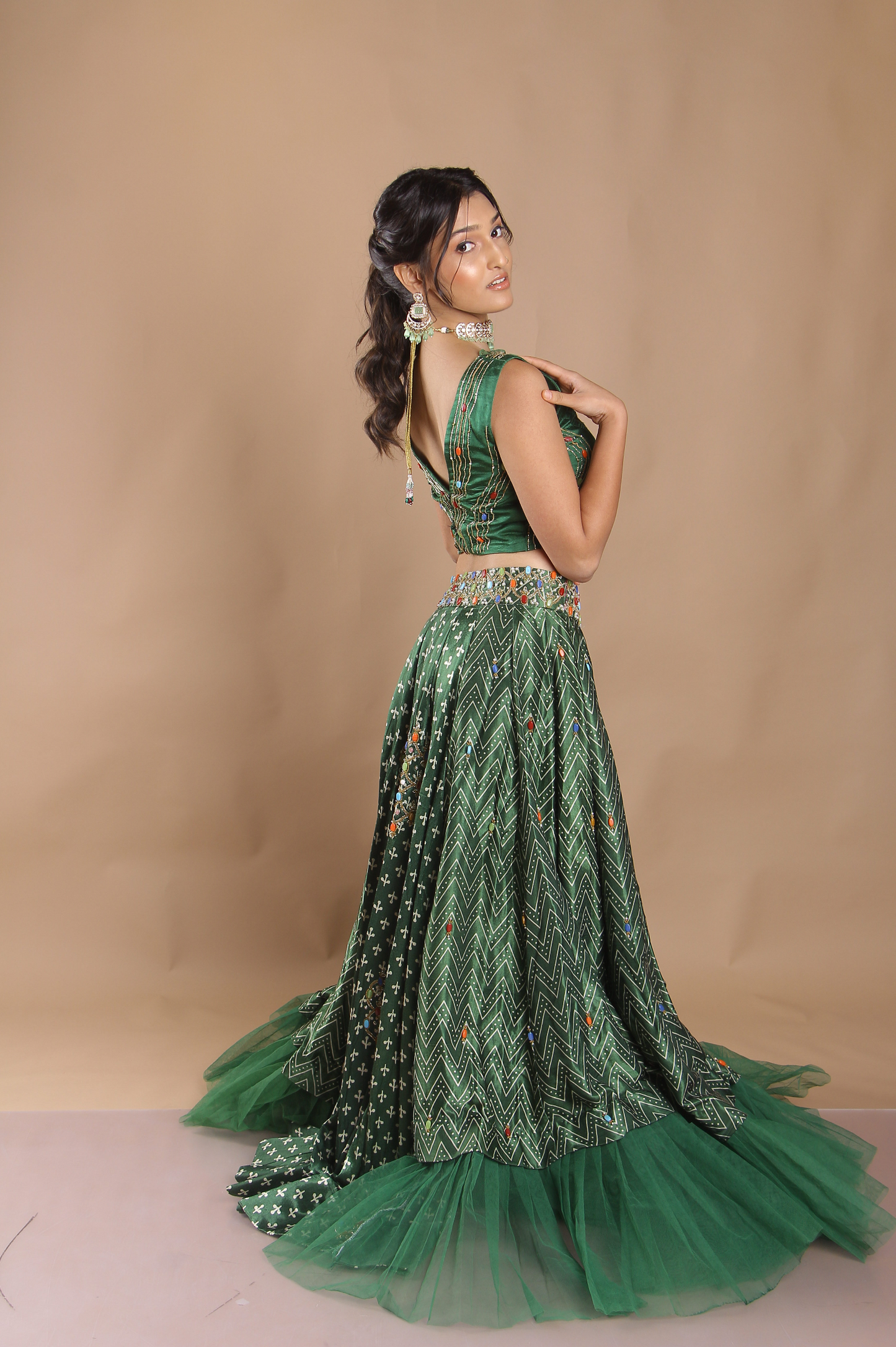 Green lehenga
